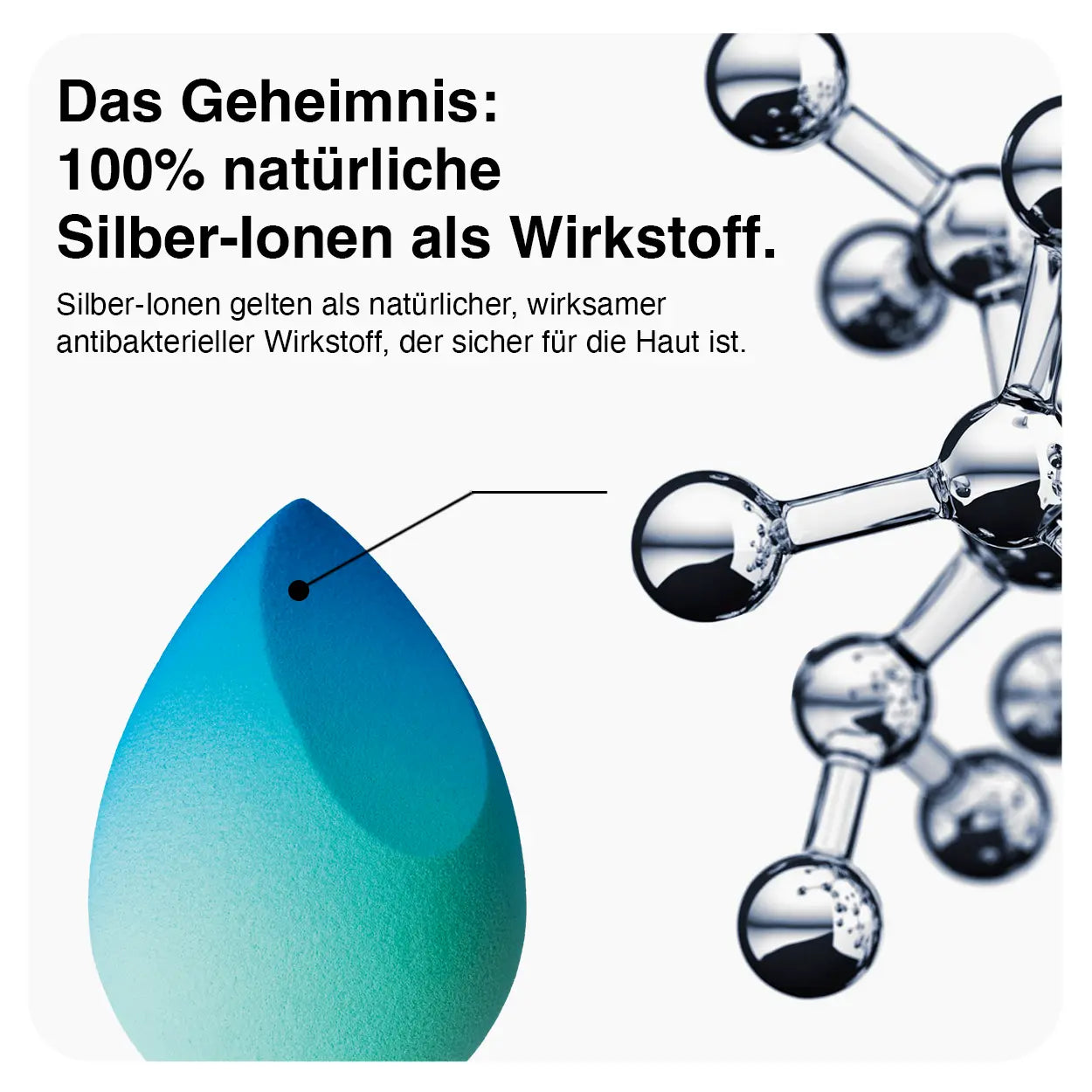 Antibakterieller Makeup-Schwamm mit flacher Kante – Sharp Diva