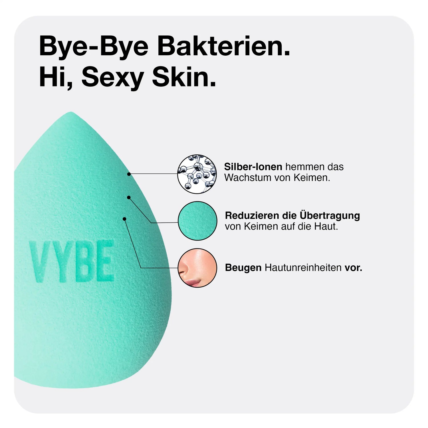 Antibakterieller Makeup-Schwamm Curvy Babe VYBE Antibakterieller Makeup-Schwamm Curvy Babe VYBE